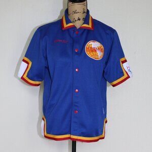 Platinum Fubu Harlem Globetrotters Blue Embriodered Warm Up Jersey Youth 12/14
